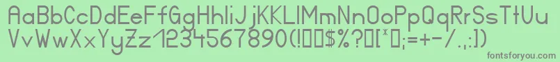 フォントFt17n – 緑の背景に灰色の文字