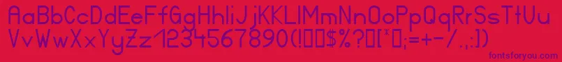 フォントFt17n – 赤い背景に紫のフォント