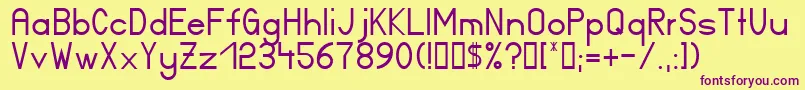 Ft17n Font – Purple Fonts on Yellow Background
