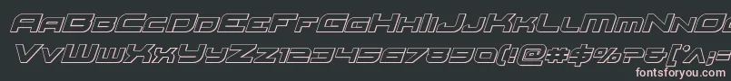 Redrocketoutital Font – Pink Fonts on Black Background