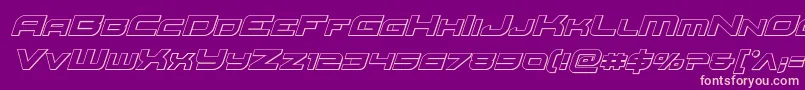 Redrocketoutital Font – Pink Fonts on Purple Background