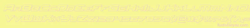 Redrocketoutital Font – Pink Fonts on Yellow Background