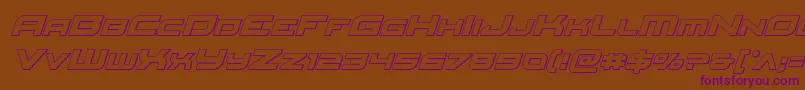 Redrocketoutital Font – Purple Fonts on Brown Background