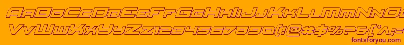 Шрифт Redrocketoutital – фиолетовые шрифты на оранжевом фоне