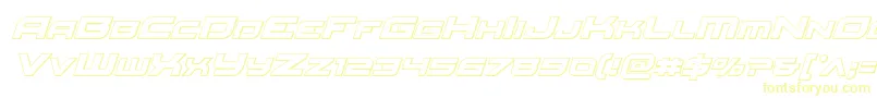 Redrocketoutital Font – Yellow Fonts on White Background