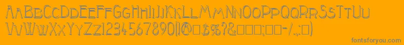 PeakeShadow-Schriftart – Graue Schriften auf orangefarbenem Hintergrund