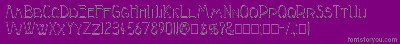 PeakeShadow Font – Gray Fonts on Purple Background