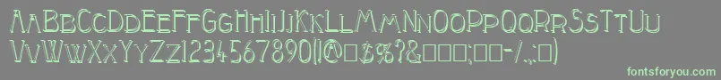 PeakeShadow Font – Green Fonts on Gray Background