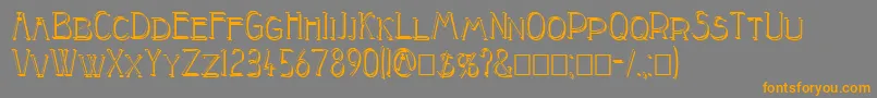 PeakeShadow Font – Orange Fonts on Gray Background