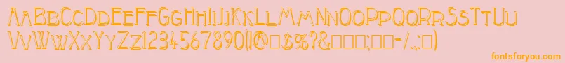 PeakeShadow-Schriftart – Orangefarbene Schriften auf rosa Hintergrund