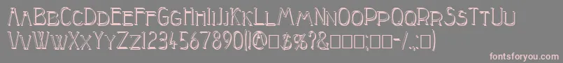 PeakeShadow Font – Pink Fonts on Gray Background