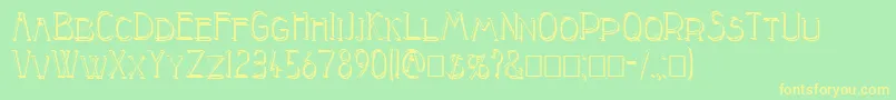 PeakeShadow Font – Yellow Fonts on Green Background