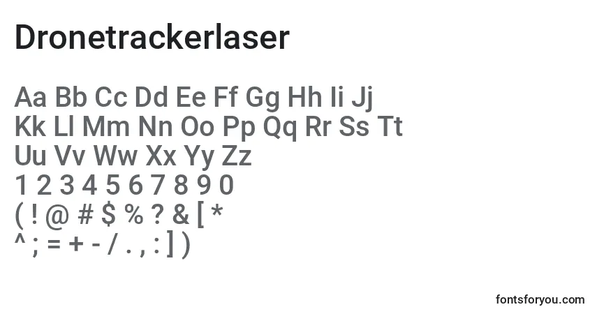 Schriftart Dronetrackerlaser – Alphabet, Zahlen, spezielle Symbole