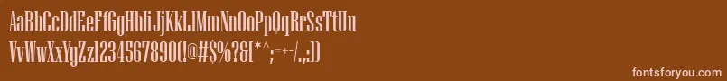 PfmissionSolid Font – Pink Fonts on Brown Background