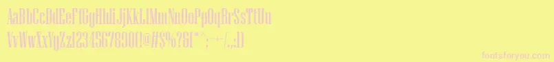 PfmissionSolid Font – Pink Fonts on Yellow Background