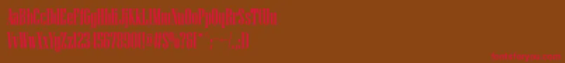 PfmissionSolid-Schriftart – Rote Schriften auf braunem Hintergrund