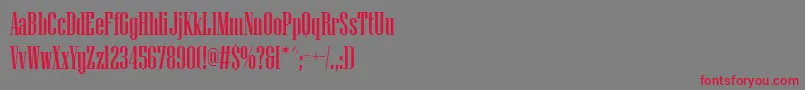 PfmissionSolid Font – Red Fonts on Gray Background