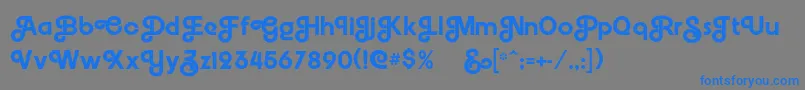 Embrionic55swash Font – Blue Fonts on Gray Background