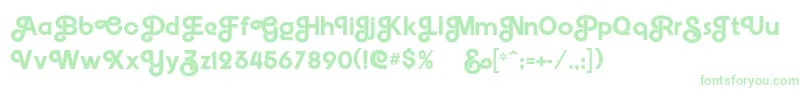 Embrionic55swash Font – Green Fonts on White Background