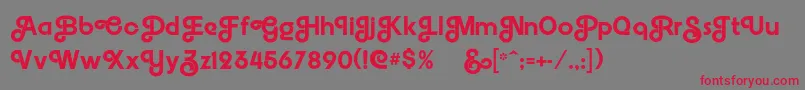 Embrionic55swash-Schriftart – Rote Schriften auf grauem Hintergrund