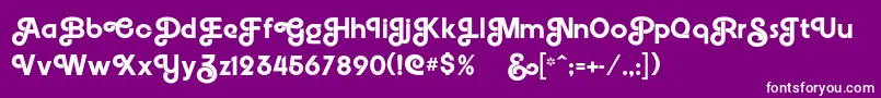 Embrionic55swash Font – White Fonts on Purple Background