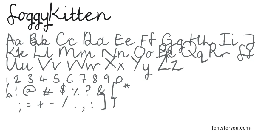 Шрифт SoggyKitten – алфавит, цифры, специальные символы
