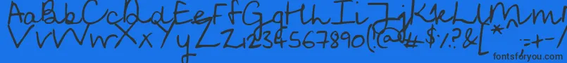 Шрифт SoggyKitten – чёрные шрифты на синем фоне