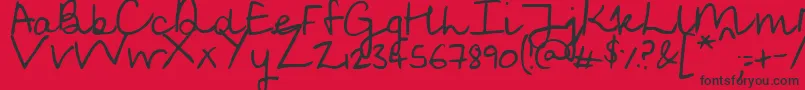 SoggyKitten Font – Black Fonts on Red Background
