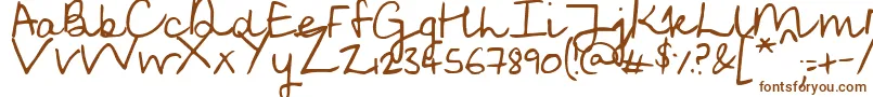 Шрифт SoggyKitten – коричневые шрифты на белом фоне