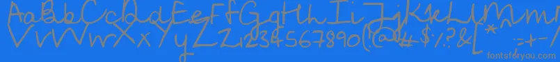 SoggyKitten Font – Gray Fonts on Blue Background