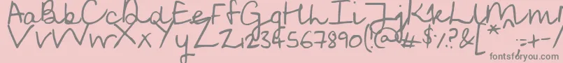 SoggyKitten-Schriftart – Graue Schriften auf rosa Hintergrund