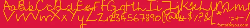 SoggyKitten Font – Orange Fonts on Red Background