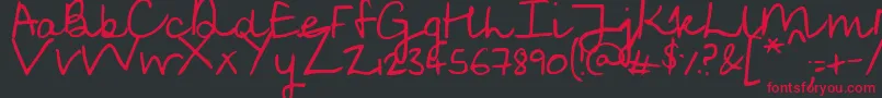 SoggyKitten Font – Red Fonts on Black Background