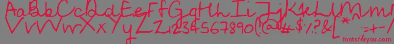 fuente SoggyKitten – Fuentes Rojas Sobre Fondo Gris