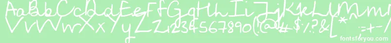 SoggyKitten Font – White Fonts on Green Background