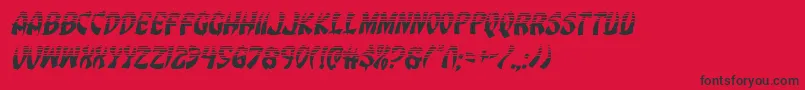 Fonte Eggrollhalfital – fontes pretas em um fundo vermelho
