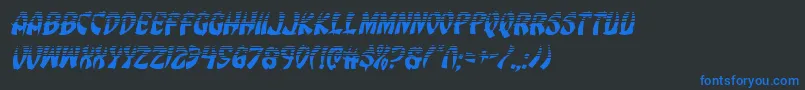 Eggrollhalfital Font – Blue Fonts on Black Background