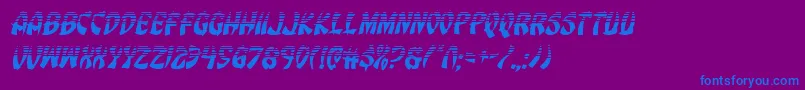Eggrollhalfital Font – Blue Fonts on Purple Background