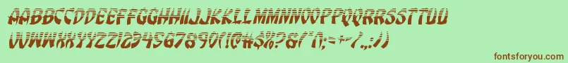 Eggrollhalfital Font – Brown Fonts on Green Background