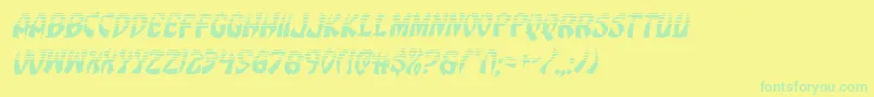 Eggrollhalfital Font – Green Fonts on Yellow Background