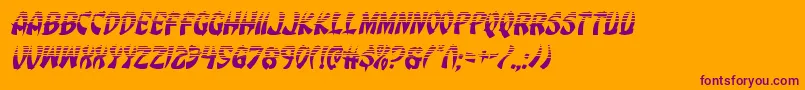 Eggrollhalfital-Schriftart – Violette Schriften auf orangefarbenem Hintergrund