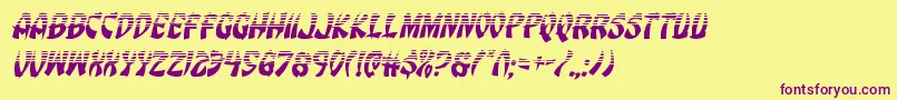 Eggrollhalfital Font – Purple Fonts on Yellow Background