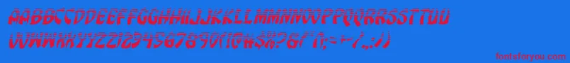 Eggrollhalfital Font – Red Fonts on Blue Background