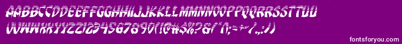 Eggrollhalfital-Schriftart – Weiße Schriften auf violettem Hintergrund