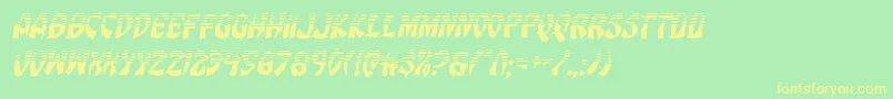 Eggrollhalfital Font – Yellow Fonts on Green Background