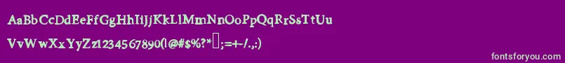 Шрифт Firstday – зелёные шрифты на фиолетовом фоне