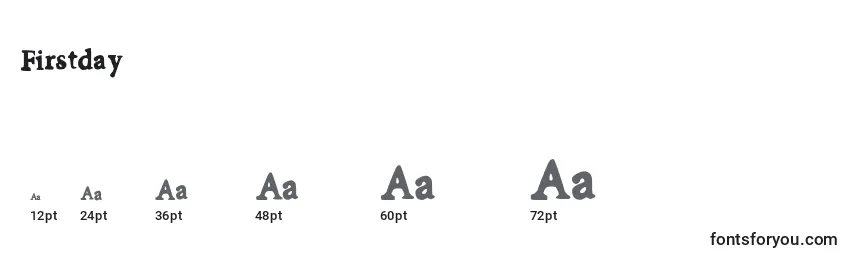 Firstday Font Sizes