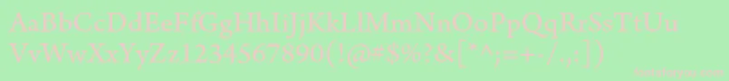 ArnoproSmtext Font – Pink Fonts on Green Background