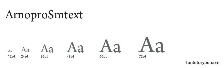 Размеры шрифта ArnoproSmtext