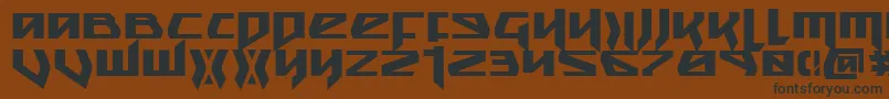 Fonte Snubfighterb – fontes pretas em um fundo marrom